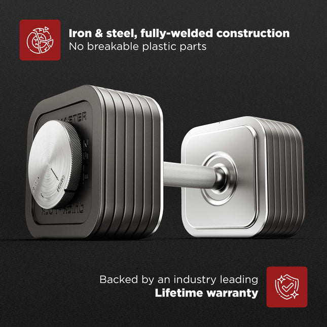 Ironmaster Quick-Lock verstelbare dumbbell set 2 x 20,4 kg