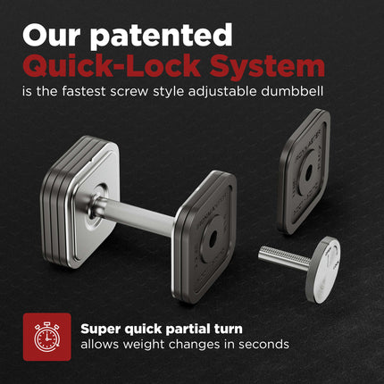 Ironmaster Quick-Lock verstelbare dumbbell set 2 x 20,4 kg