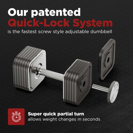 Ironmaster Quick-Lock Adjustable Dumbbell Set 1 x 34 kg