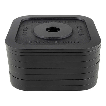 Vægtskiver til dumbbells, boks med 6 x 5lbs og 2 x 2,5l