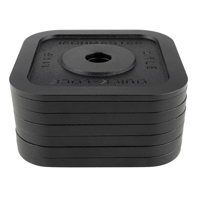 Quick-Lock Dumbbell Weight Plates, Box of 6 x 5lbs and 1 x 2.5lbs